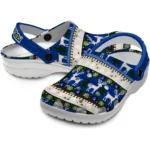 customized duke blue devils christmas motif clogs best selling