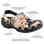 customized duke blue devils desert cactus pattern clogs best selling