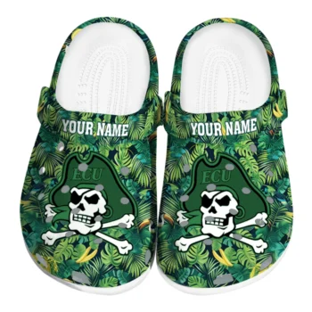 customized east carolina pirates tropical leaves clogs best selling
