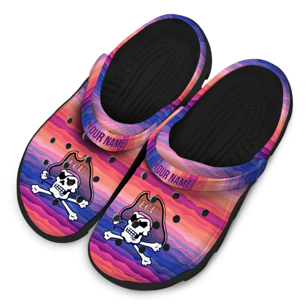 customized east carolina pirates wavy stripes clogs latest model customized east carolina pirates wavy stripes clogs latest model