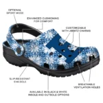 customized eastern michigan eagles snowflake mosaic clogs best selling