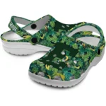 customized eastern michigan eagles tropical leaves clogs best selling