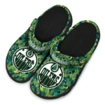 customized edmonton oilers tropical leaves clogs best selling