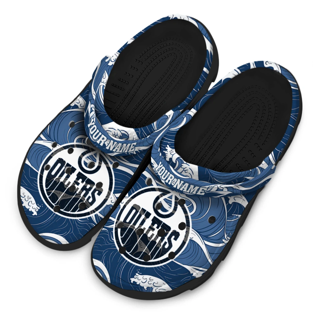 customized edmonton oilers wave flow clogs latest model customized edmonton oilers wave flow clogs latest model
