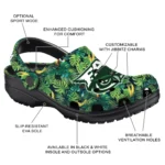 customized florida atlantic owls tropical leaves clogs best selling