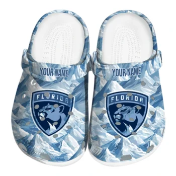 customized florida panthers mountain artwork clogs best selling