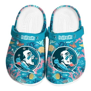 customized florida state seminoles tropical fish ocean clogs best selling