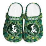 customized florida state seminoles tropical leaves clogs best selling
