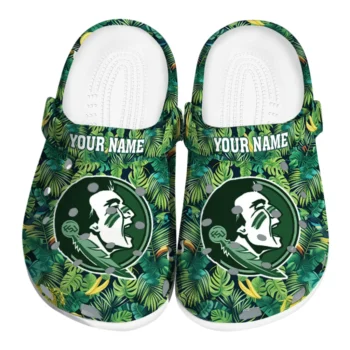 customized florida state seminoles tropical leaves clogs best selling