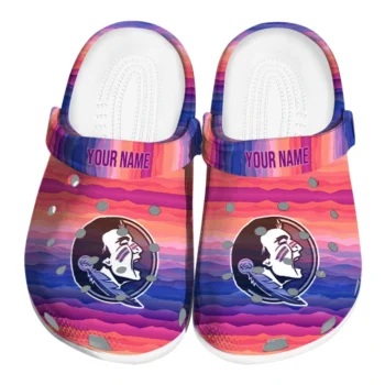 customized florida state seminoles wavy stripes clogs best selling