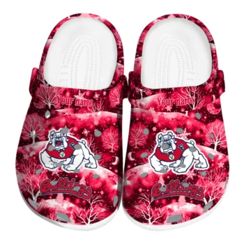 customized fresno state bulldogs snowy hills clogs best selling