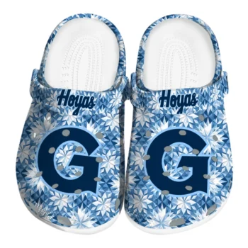 customized georgetown hoyas snowflake mosaic clogs best selling