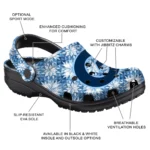 customized georgetown hoyas snowflake mosaic clogs best selling