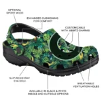 customized georgetown hoyas tropical leaves clogs best selling
