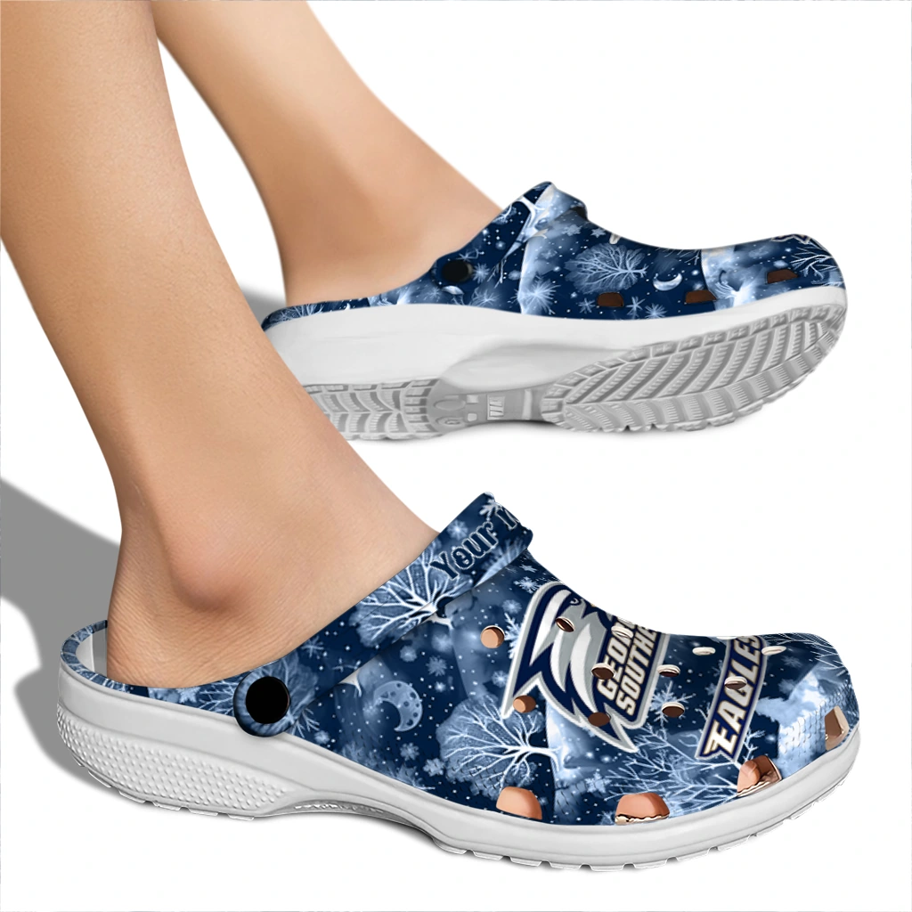 customized georgia southern eagles snowy hills clogs fashion forward customized georgia southern eagles snowy hills clogs fashion forward