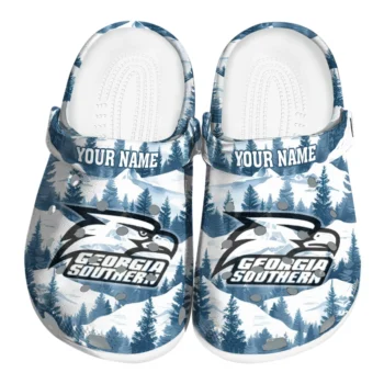 customized georgia southern eagles snowy mountains clogs best selling