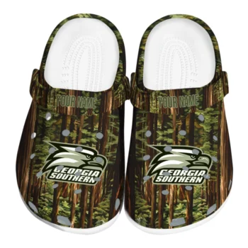 customized georgia southern eagles woods forest designs clogs best selling