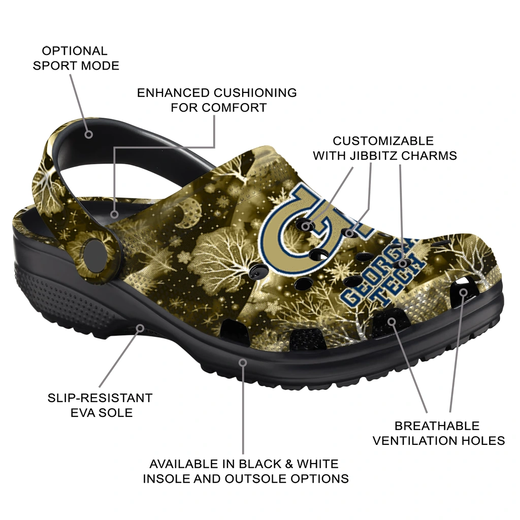 customized georgia tech yellow jackets snowy hills clogs new arrival customized georgia tech yellow jackets snowy hills clogs new arrival