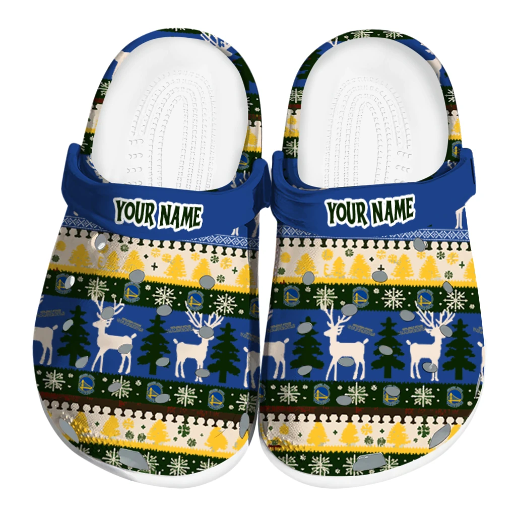 customized golden state warriors christmas motif clogs best selling customized golden state warriors christmas motif clogs best selling
