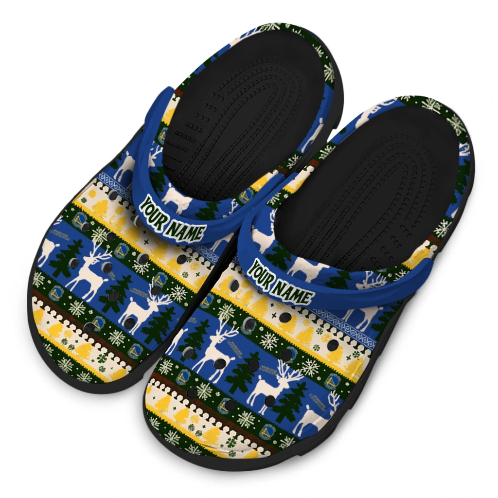 customized golden state warriors christmas motif clogs latest model customized golden state warriors christmas motif clogs latest model