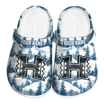 customized hawaii rainbow warriors snowy mountains clogs best selling