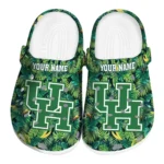 customized houston cougars tropical leaves clogs best selling