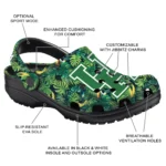 customized houston cougars tropical leaves clogs best selling