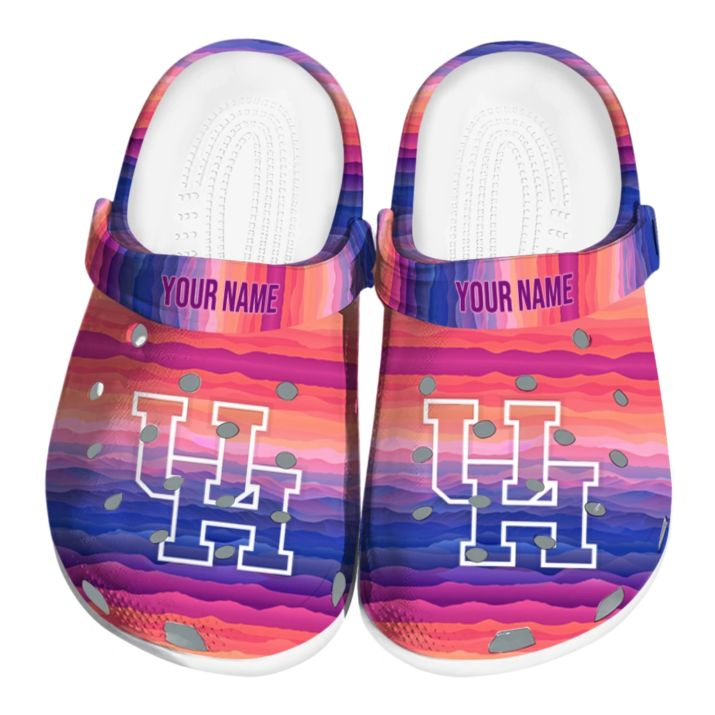 customized houston cougars wavy stripes clogs best selling customized houston cougars wavy stripes clogs best selling