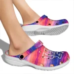 customized houston cougars wavy stripes clogs best selling