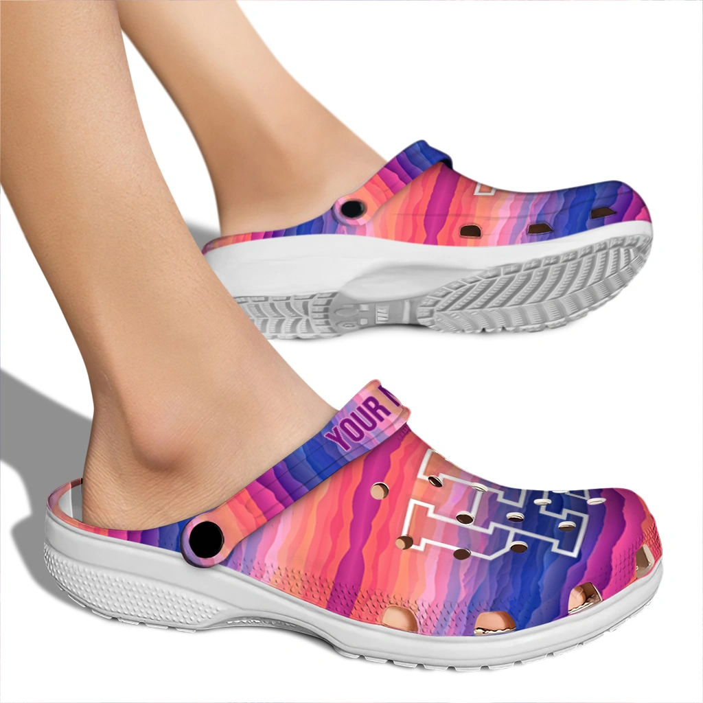 customized houston cougars wavy stripes clogs fashion forward customized houston cougars wavy stripes clogs fashion forward