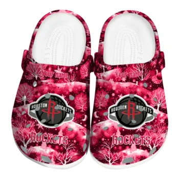 customized houston rockets snowy hills clogs best selling