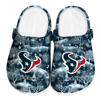 customized houston texans snowy hills clogs best selling