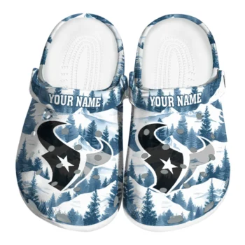 customized houston texans snowy mountains clogs best selling