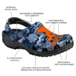 customized illinois fighting illini snowy hills clogs best selling