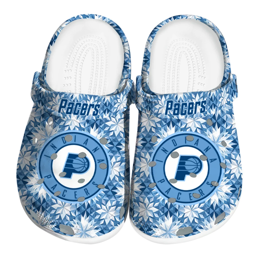 customized indiana pacers snowflake mosaic clogs best selling customized indiana pacers snowflake mosaic clogs best selling