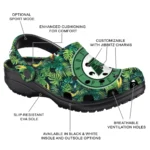 customized indiana pacers tropical leaves clogs best selling
