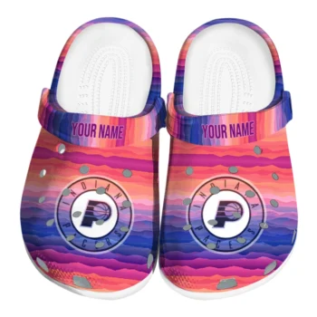 customized indiana pacers wavy stripes clogs best selling