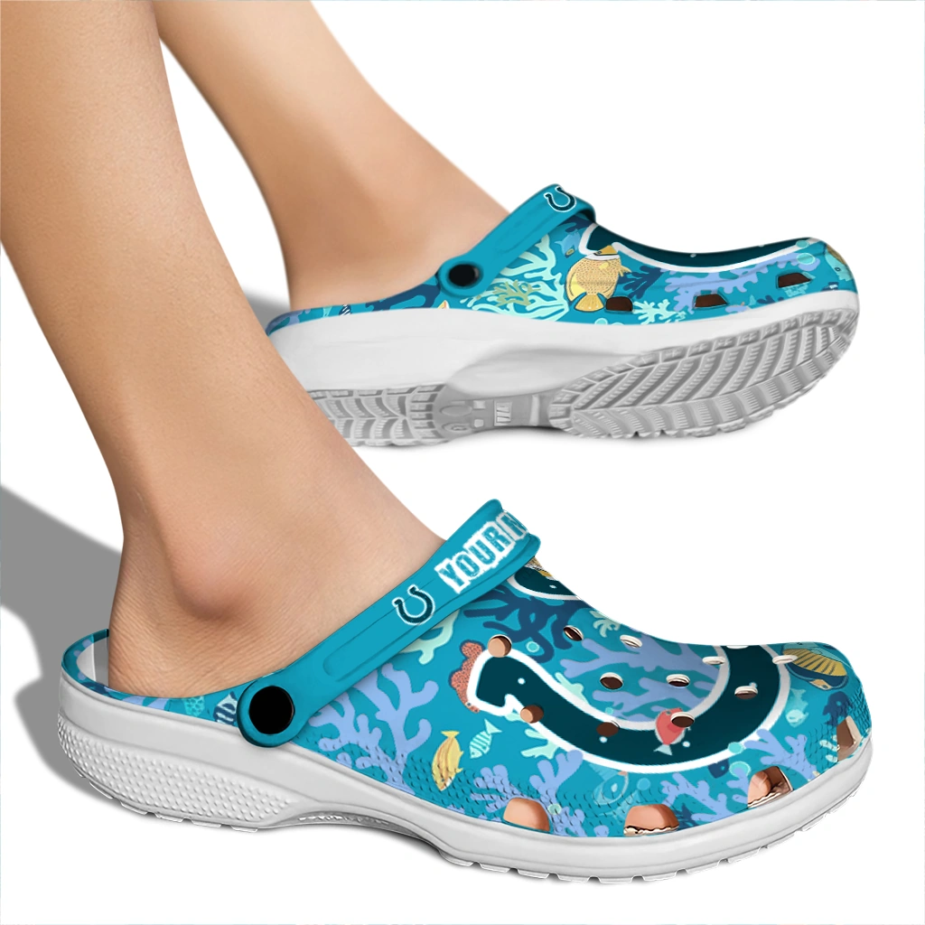 customized indianapolis colts tropical fish ocean clogs fashion forward customized indianapolis colts tropical fish ocean clogs fashion forward