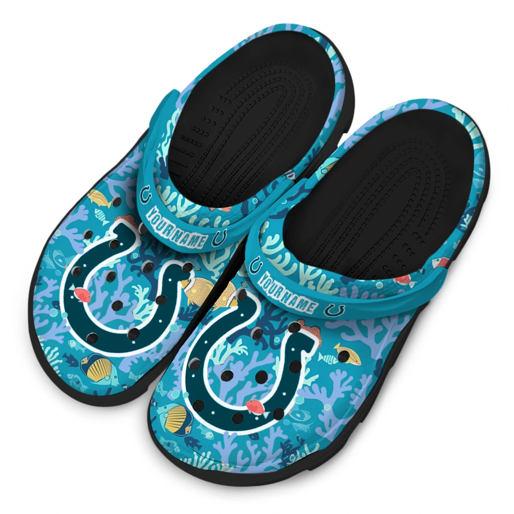 customized indianapolis colts tropical fish ocean clogs latest model customized indianapolis colts tropical fish ocean clogs latest model