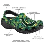 customized indianapolis colts tropical leaves clogs best selling