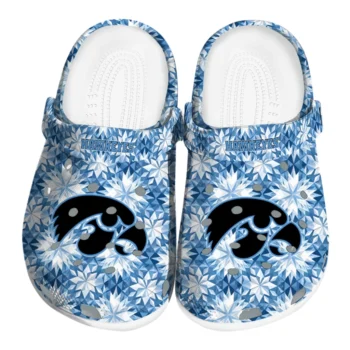 customized iowa hawkeyes snowflake mosaic clogs best selling