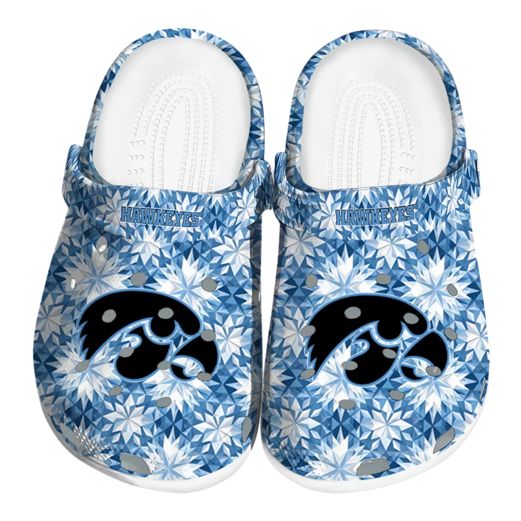 customized iowa hawkeyes snowflake mosaic clogs best selling customized iowa hawkeyes snowflake mosaic clogs best selling