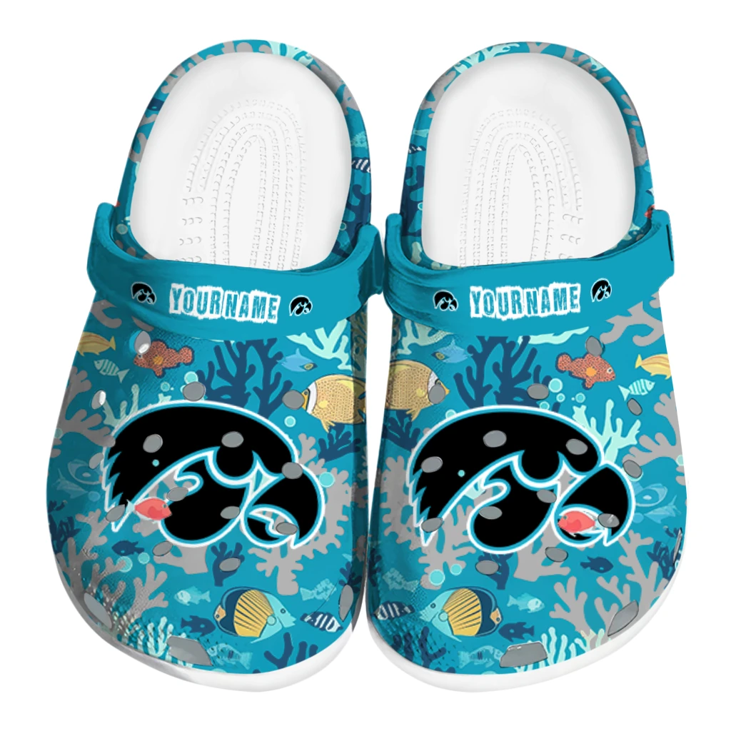 customized iowa hawkeyes tropical fish ocean clogs best selling customized iowa hawkeyes tropical fish ocean clogs best selling