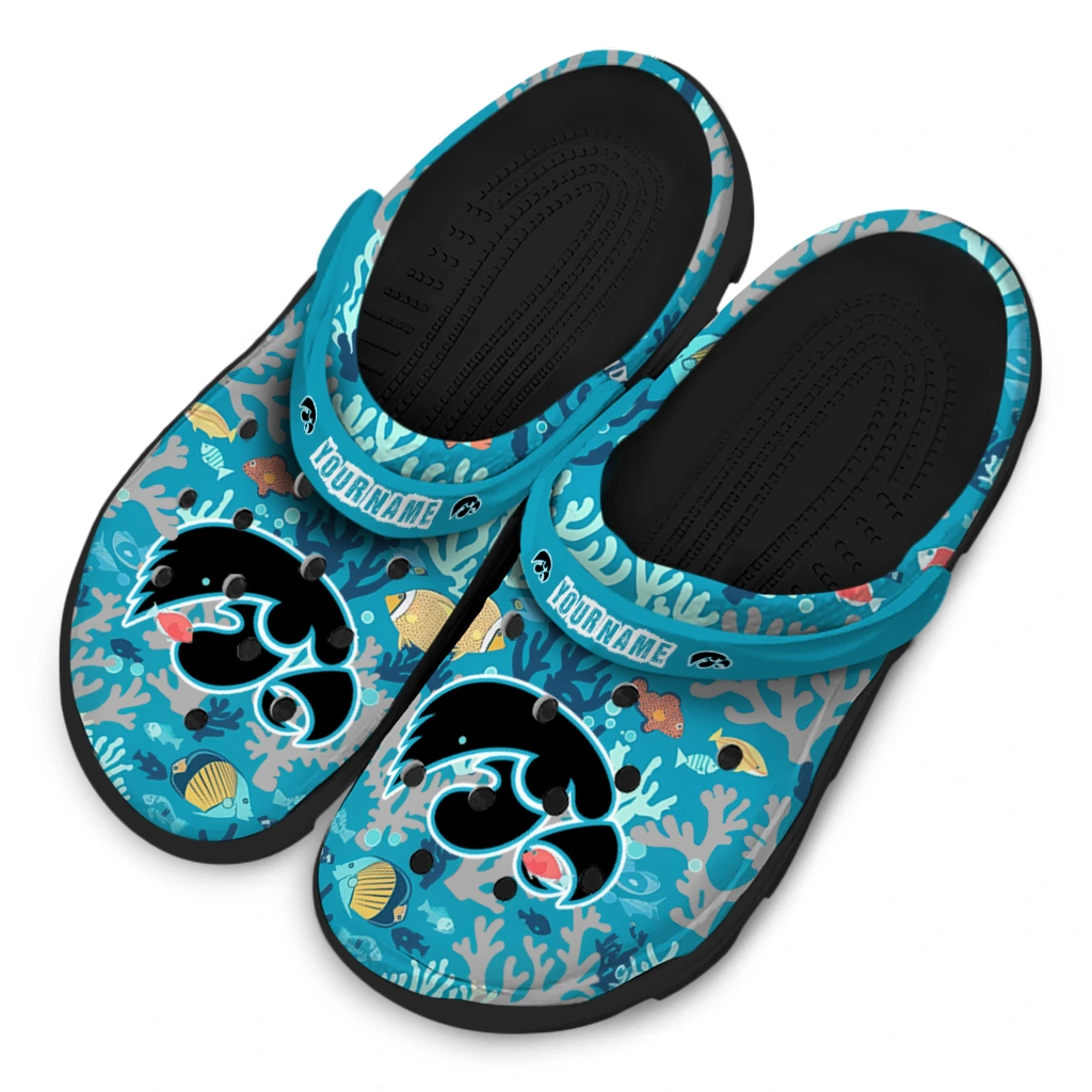customized iowa hawkeyes tropical fish ocean clogs latest model customized iowa hawkeyes tropical fish ocean clogs latest model