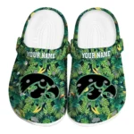 customized iowa hawkeyes tropical leaves clogs best selling