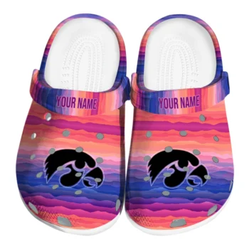 customized iowa hawkeyes wavy stripes clogs best selling