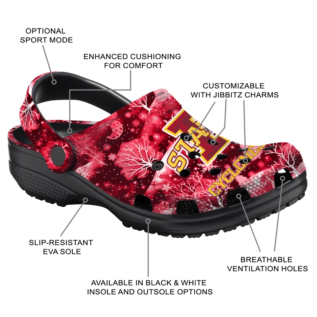 customized iowa state cyclones snowy hills clogs new arrival customized iowa state cyclones snowy hills clogs new arrival