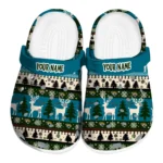 customized jacksonville jaguars christmas motif clogs best selling