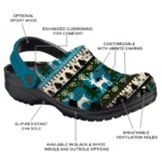 customized jacksonville jaguars christmas motif clogs best selling