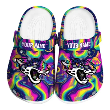 customized jacksonville jaguars swirling mushrooms clogs best selling
